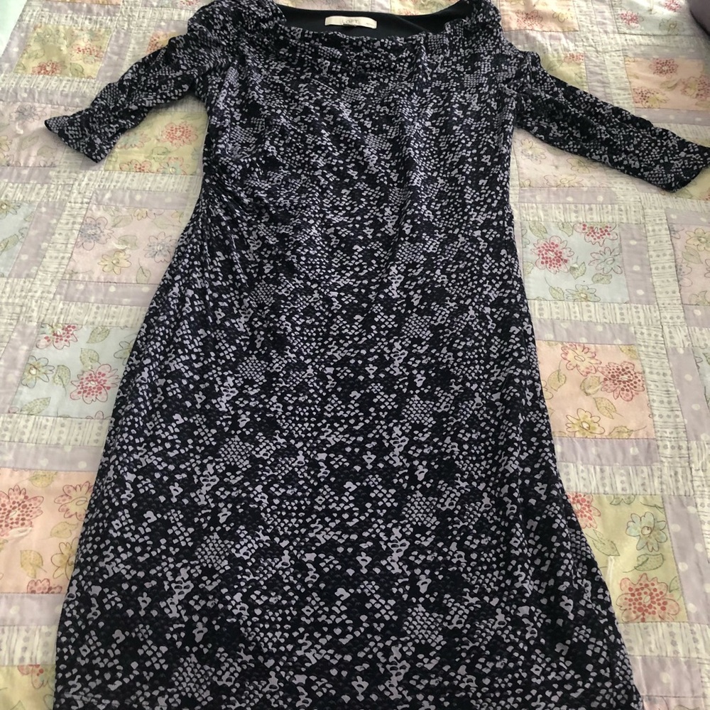 Purple Zebra-ish Long Sleeve Dress